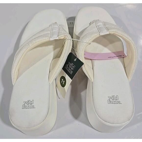 Wild Fable Angela - Womens White High Platform Sandals - Size 11 - Picture 1 of 8